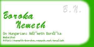 boroka nemeth business card